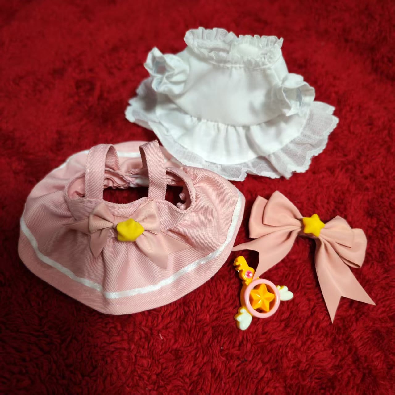 Labubu Roze Kamermeisje's Jurk met Strik