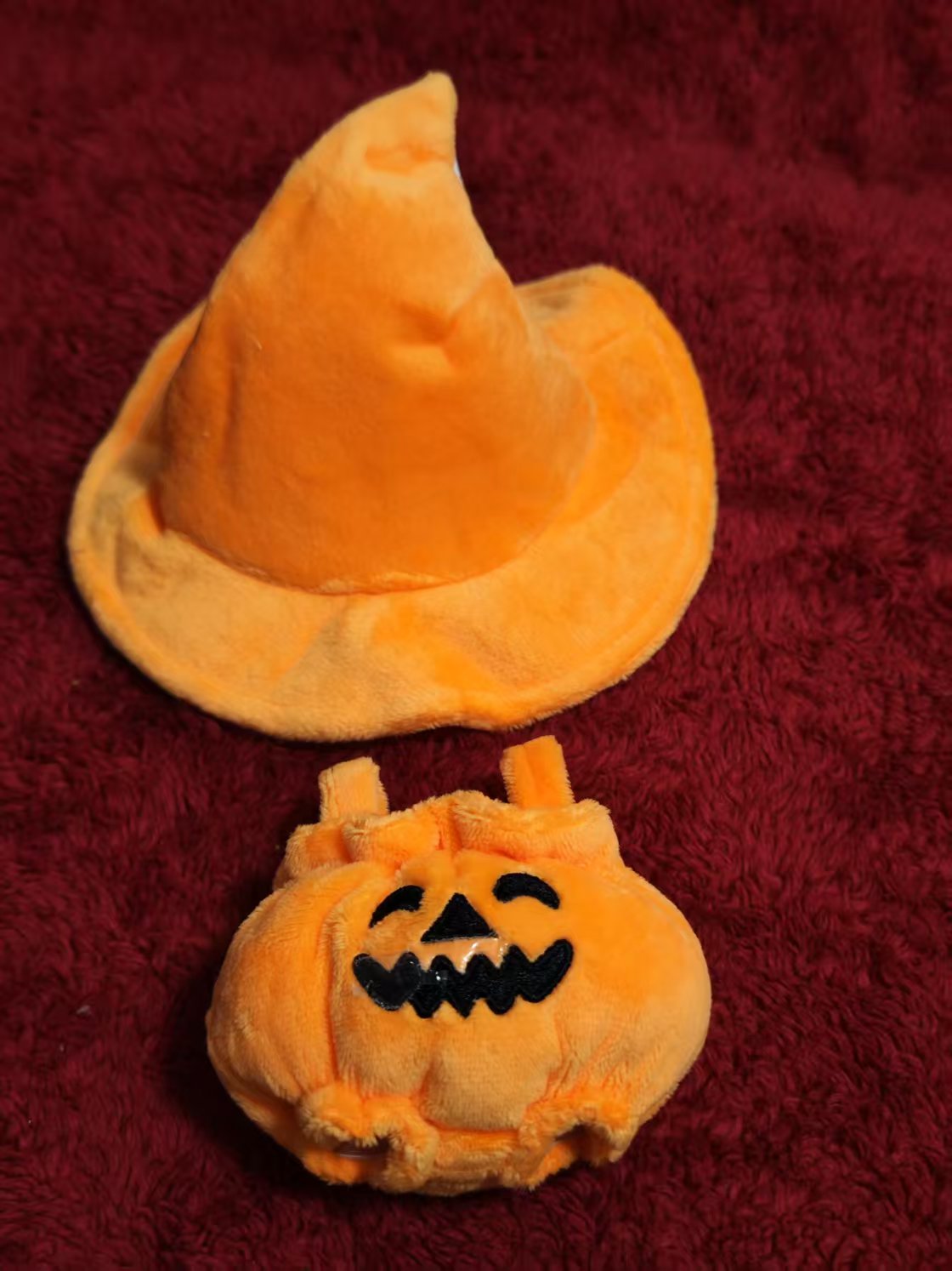 Labubu Halloween Pompoen Kostuum met Heksenmuts