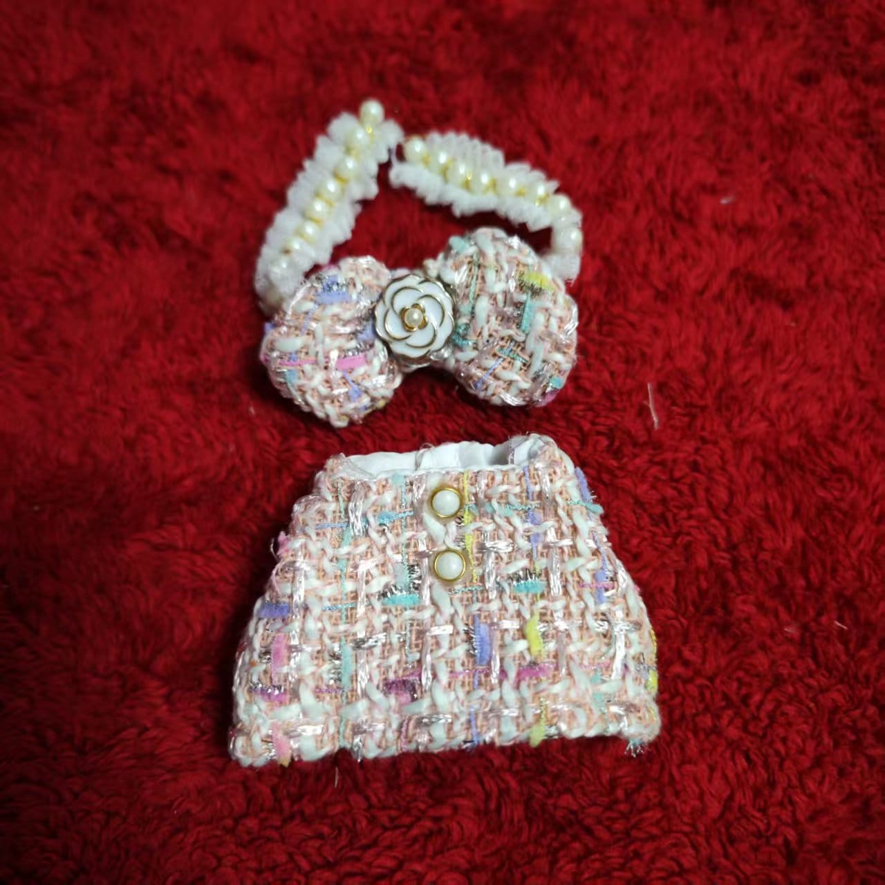 Labubu Handgebreide Elegant Dames Kleding met Strik