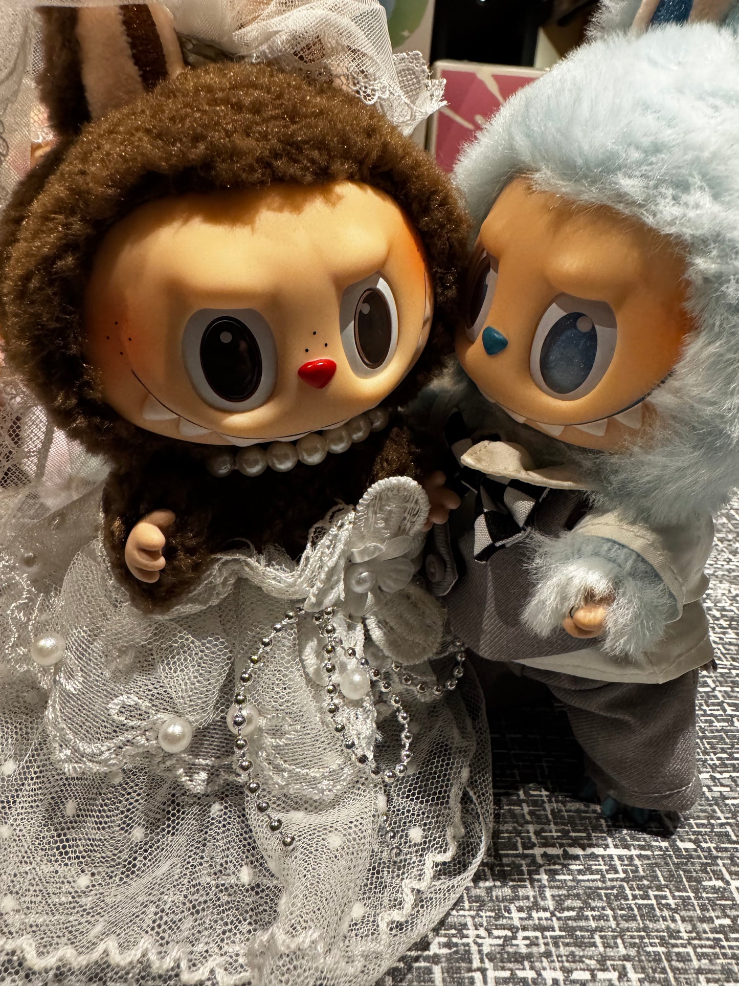 Labubu Wedding Trouwset Bruid en bruidegom