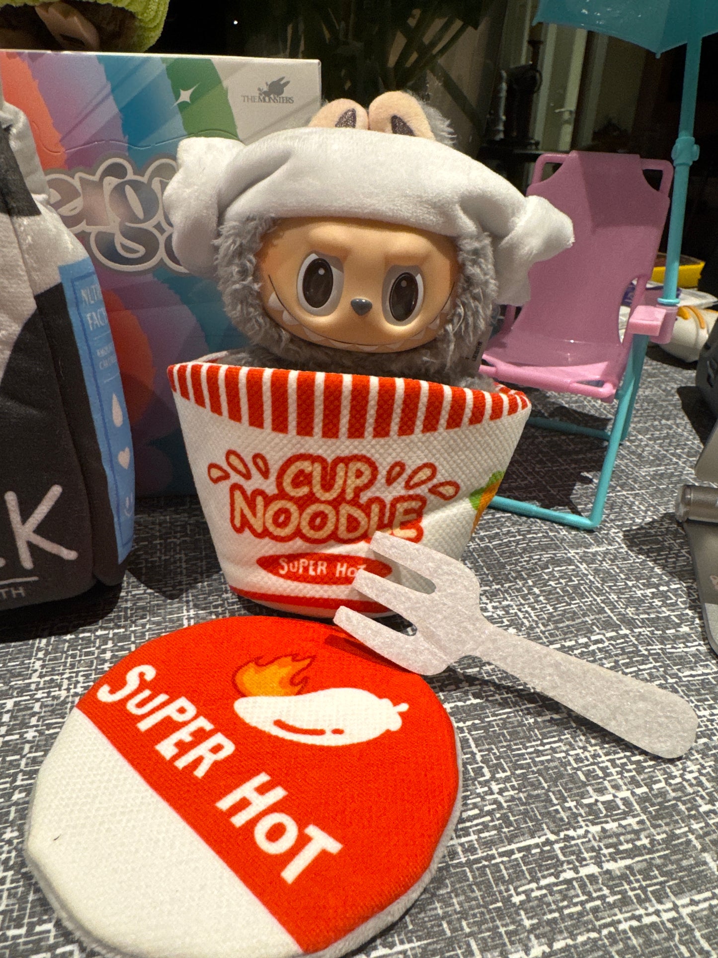 Labubu Supermarkt Verkleedkostuums – Melk, Maïs, Garnalen & Noodles