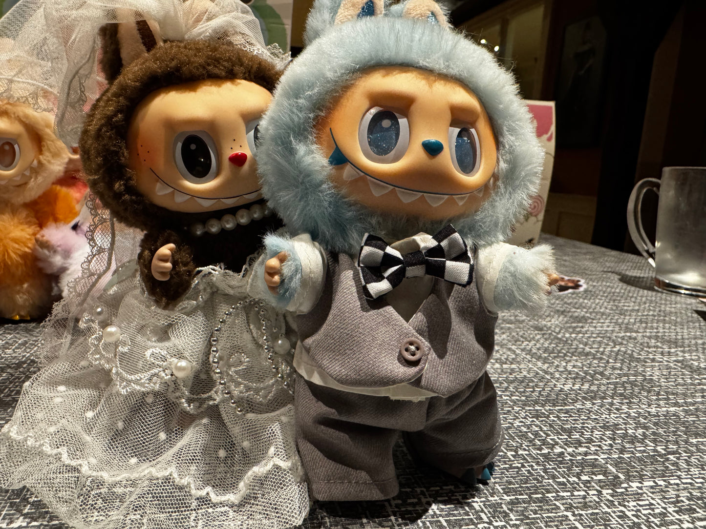 Labubu Wedding Trouwset Bruid en bruidegom